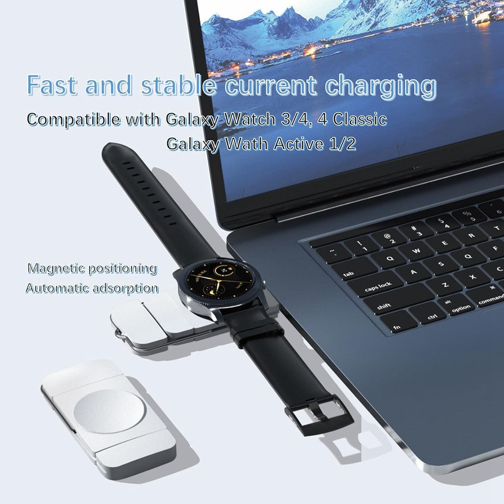 Plastik Trådløs Magnetisk USB Type-C Ladestation passer til Samsung Smartwatch
