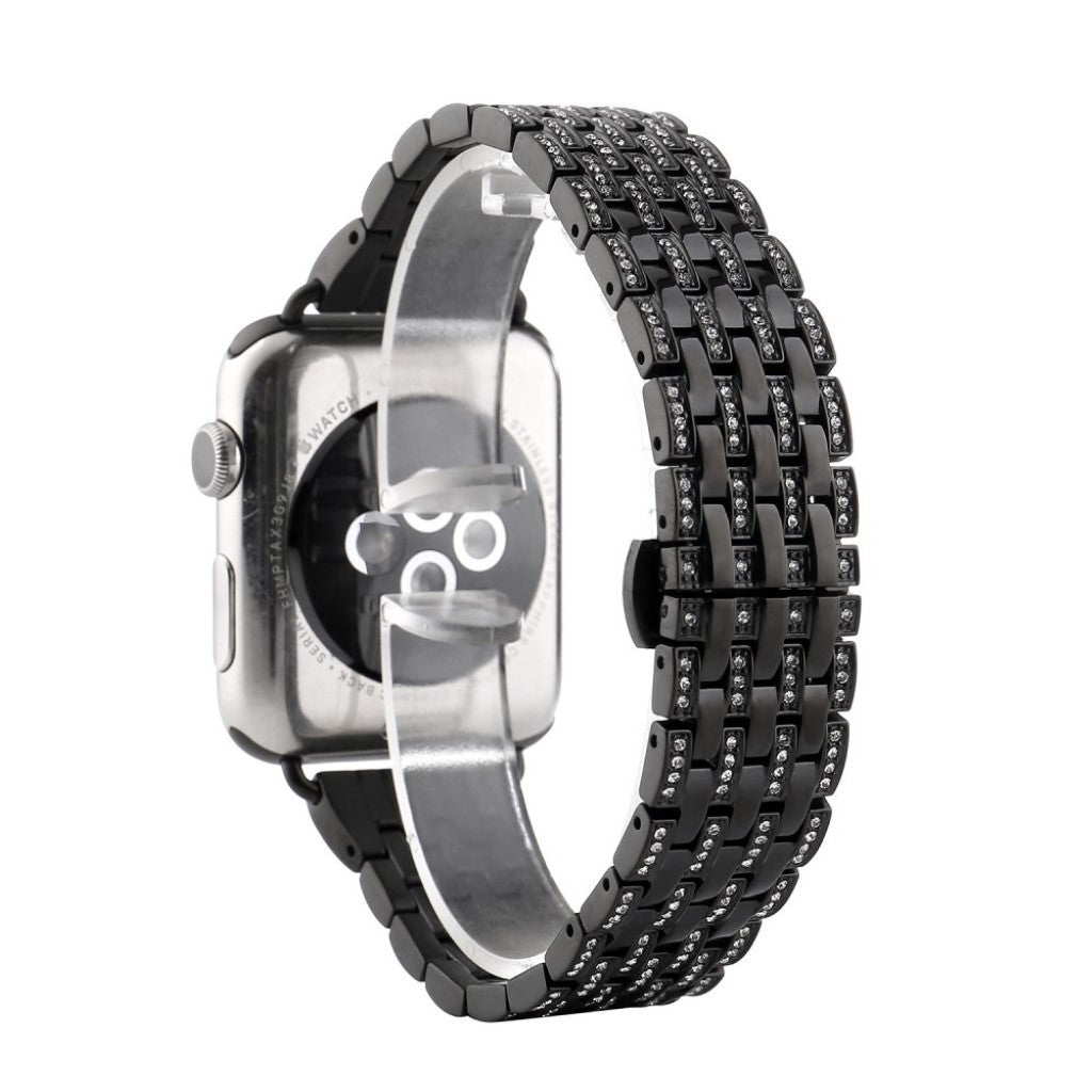 Superflot Metal Og Rhinsten Universal Rem passer til Apple Smartwatch