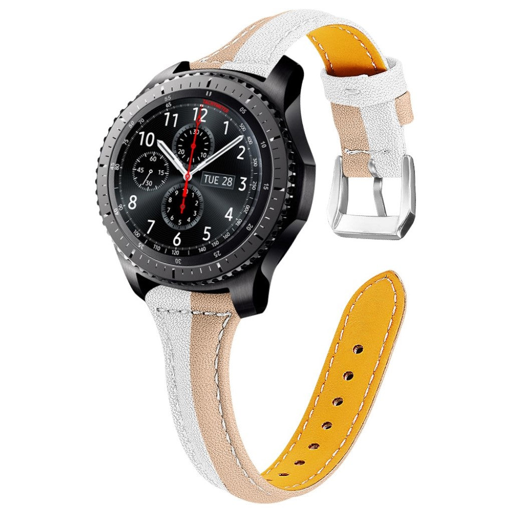 Ægte Læder Universal Rem passer til Samsung Gear S3 Frontier / Samsung Gear S3