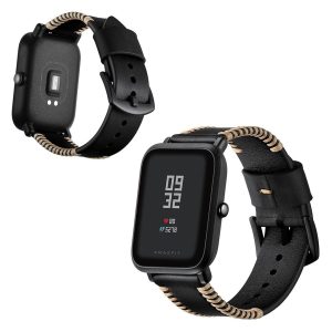 Slidstærk Ægte Læder Rem passer til Amazfit Youth 1
