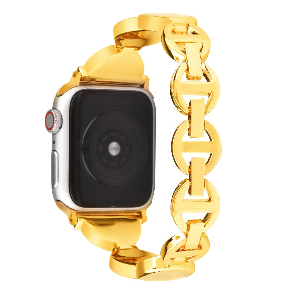 Vildt Skøn Metal Og Rhinsten Rem passer til Apple Watch Series 7 41mm