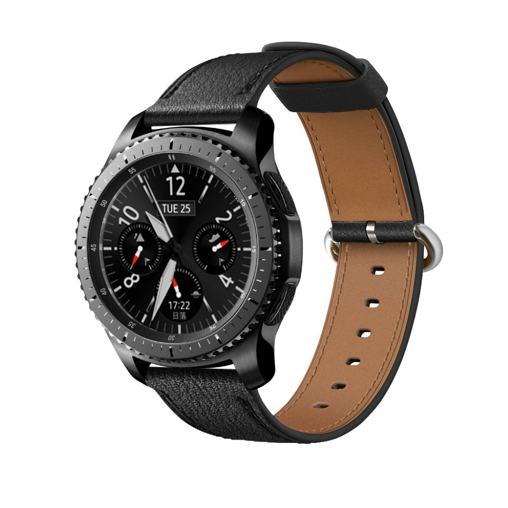 Ægte Læder Universal Rem passer til Samsung Gear S3 / Samsung Gear S3 Frontier