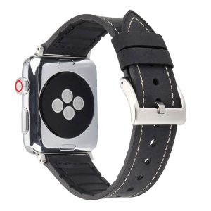 Vildt Kønt Kunstlæder Og Silikone Rem passer til Apple
