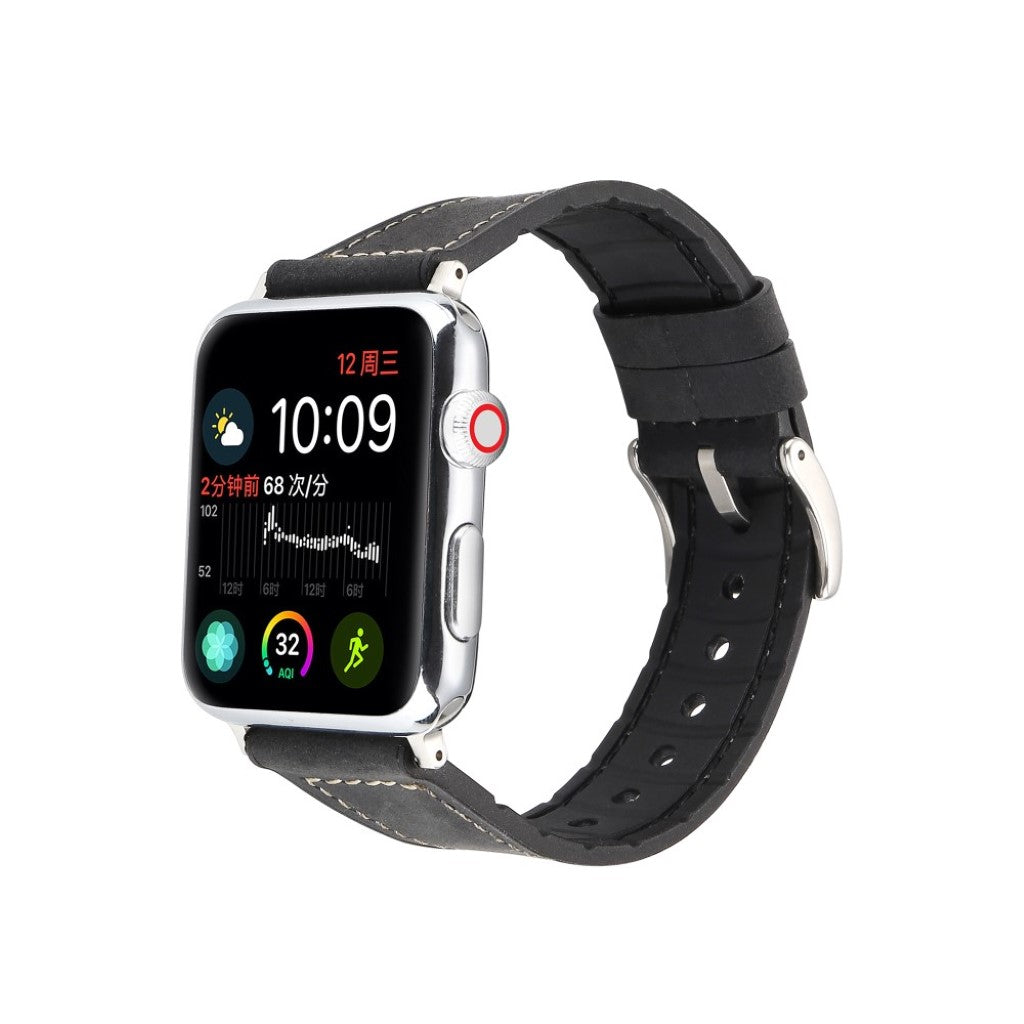 Vildt Kønt Kunstlæder Og Silikone Rem passer til Apple