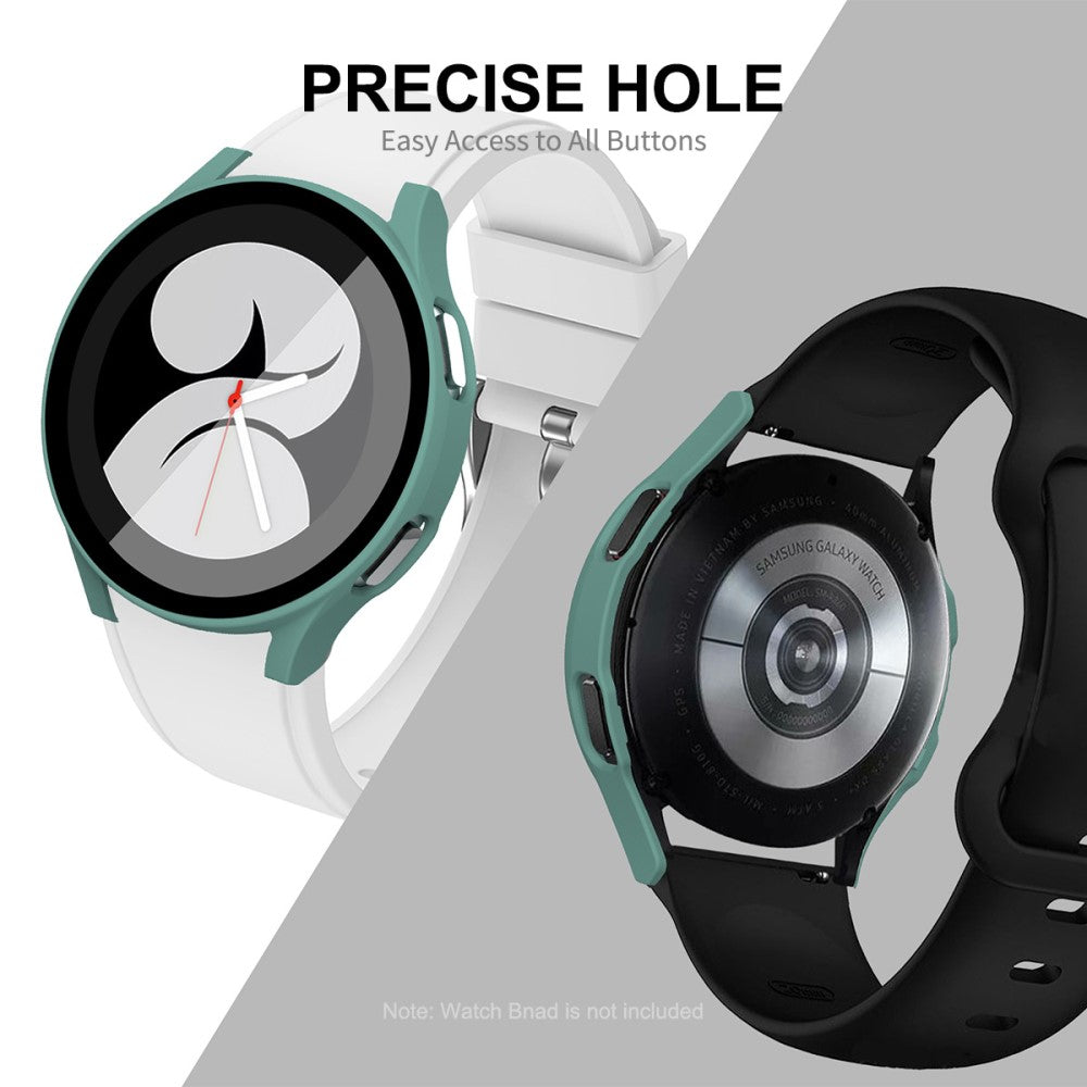 Mega Flot Cover med Skærmbeskytter i Plastik og Hærdet Glas passer til Samsung Galaxy Watch 4 (40mm)