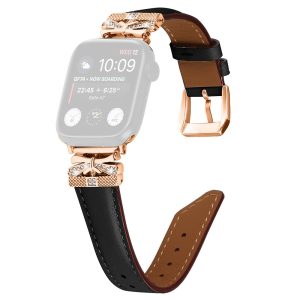Skøn Kunstlæder Og Rhinsten Universal Rem passer til Apple Smartwatch