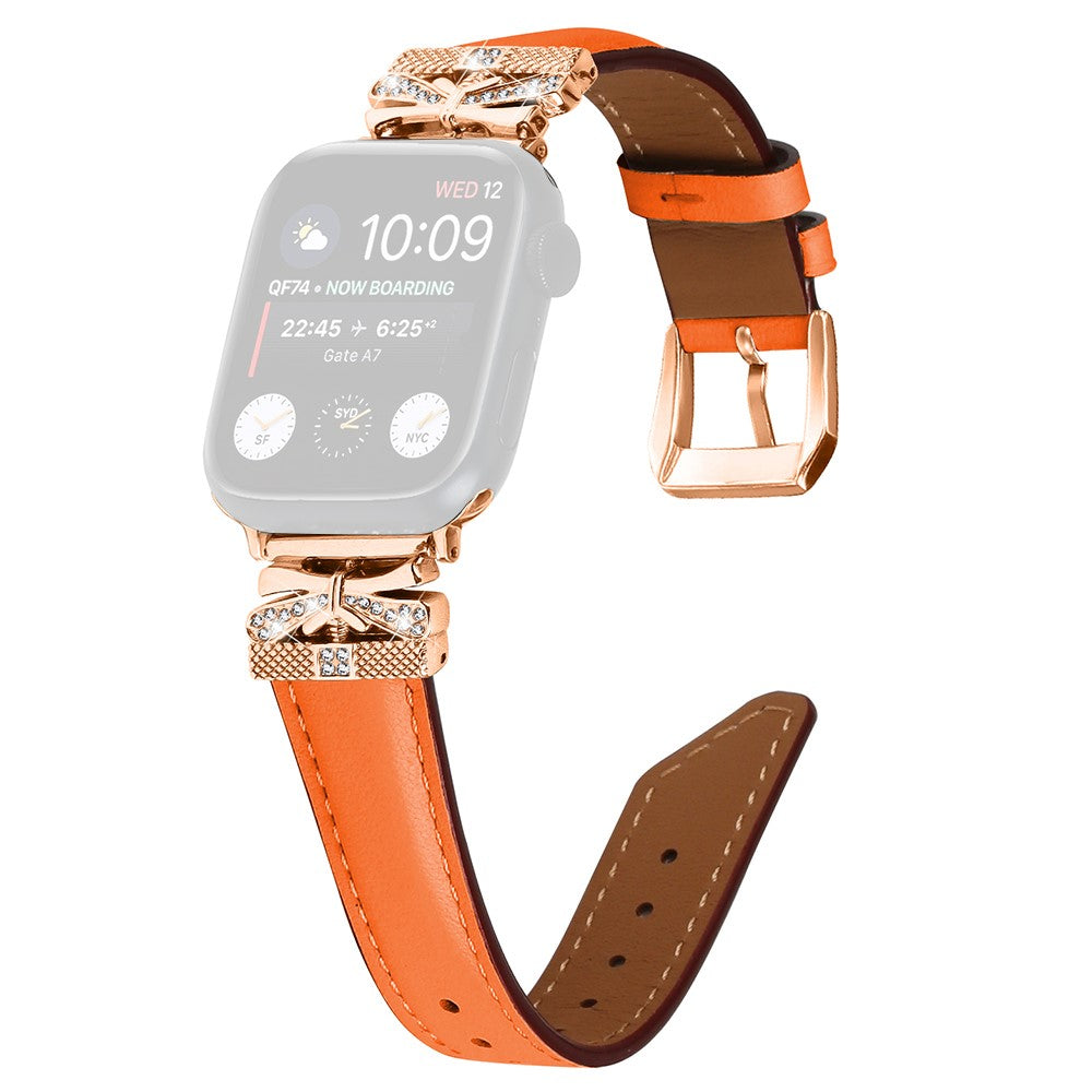 Skøn Kunstlæder Og Rhinsten Universal Rem passer til Apple Smartwatch