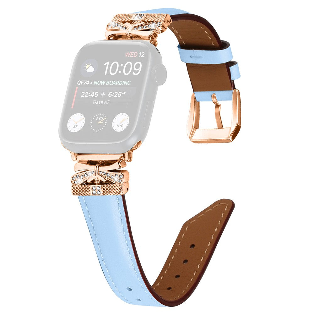 Skøn Kunstlæder Og Rhinsten Universal Rem passer til Apple Smartwatch