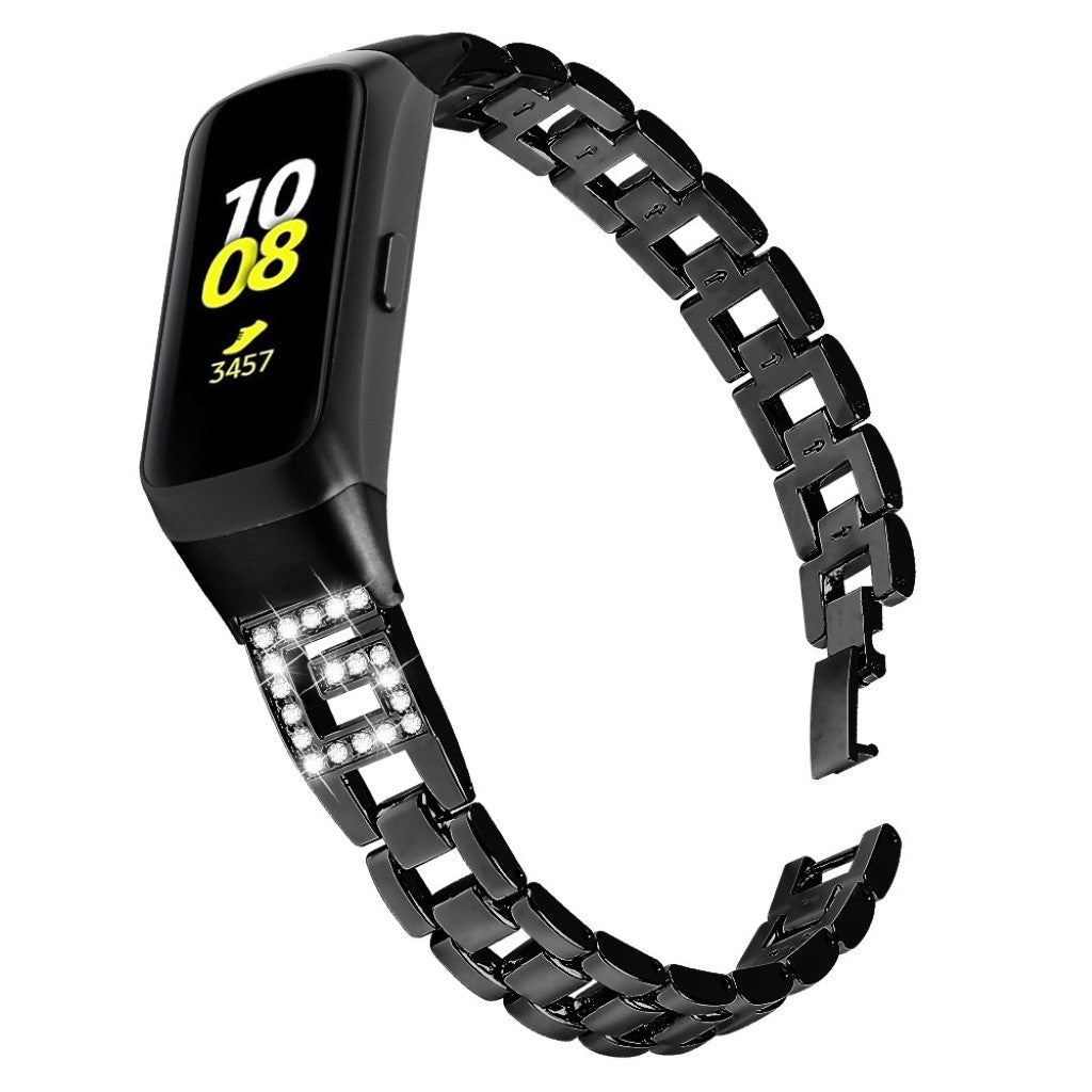 Vildt Fed Metal Og Rhinsten Rem passer til Samsung Galaxy Fit