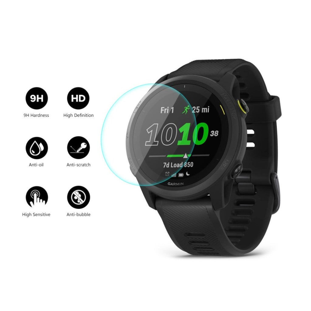 10stk Hærdet Glas 9H Skærmbeskytter passer til Garmin Forerunner 745