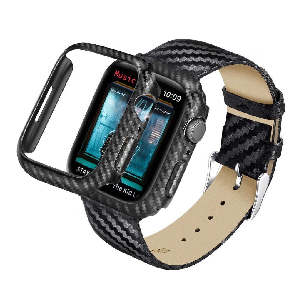 Ægte læder Cover med Rem passer til Apple Watch Series 7 45mm