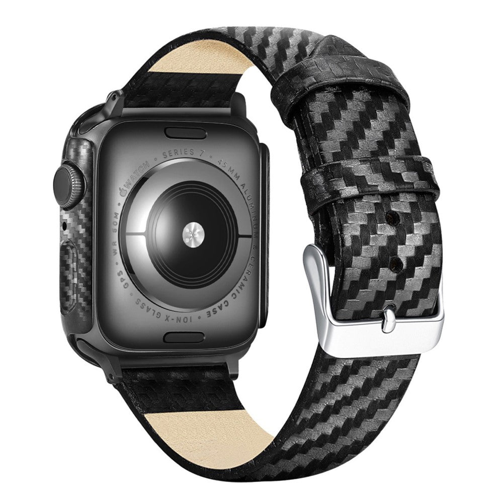 Ægte læder Cover med Rem passer til Apple Watch Series 7 45mm