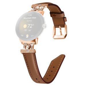 Ægte Læder Og Rhinsten Universal Rem passer til Google Pixel Watch 2 / Google Pixel Watch