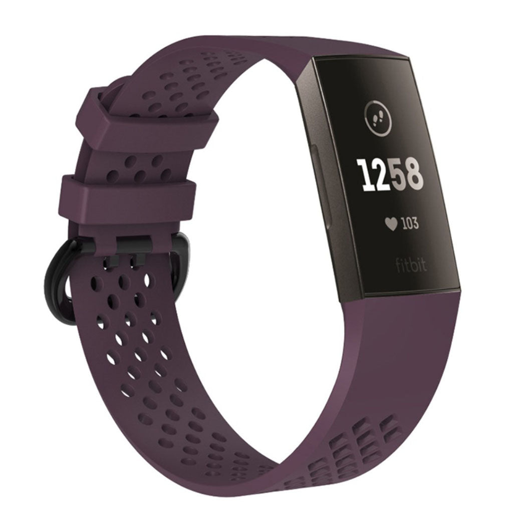 Skøn Silikone Rem passer til Fitbit Charge 3