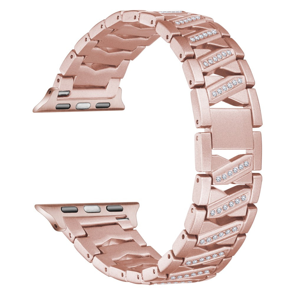 Vildt Skøn Metal Og Rhinsten Rem passer til Apple Watch Series 7 45mm