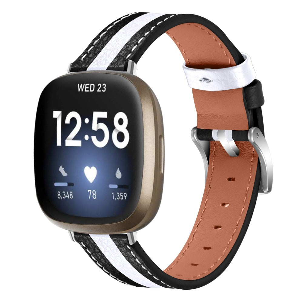 Ægte Læder Universal Rem passer til Fitbit Sense 1 / Fitbit Versa 3