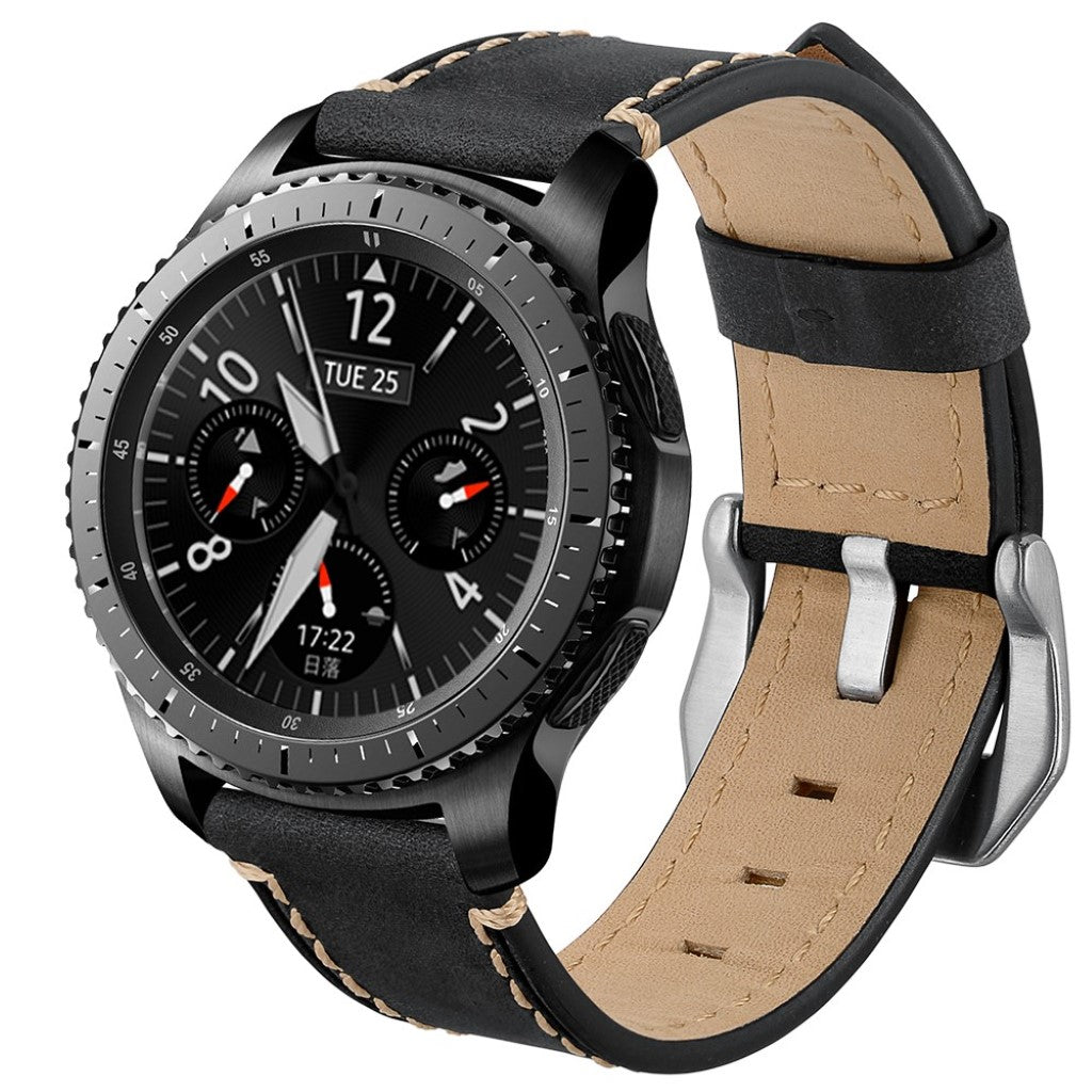 Ægte Læder Universal Rem passer til Samsung Gear S3 / Samsung Gear S3 Frontier