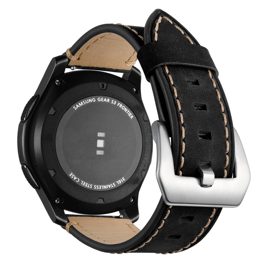 Ægte Læder Universal Rem passer til Samsung Gear S3 / Samsung Gear S3 Frontier