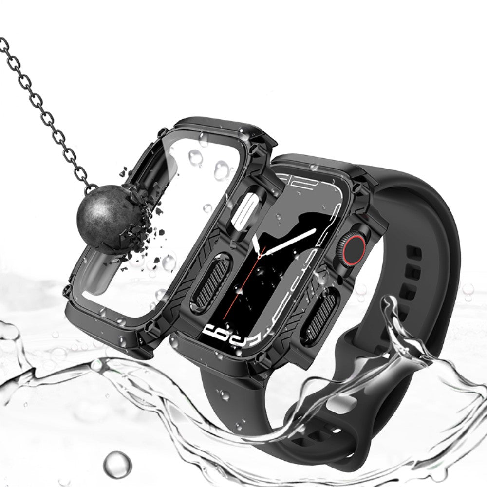 Alle Tiders Universal Cover med Skærmbeskytter i Plastik og Hærdet Glas passer til Apple Smartwatch