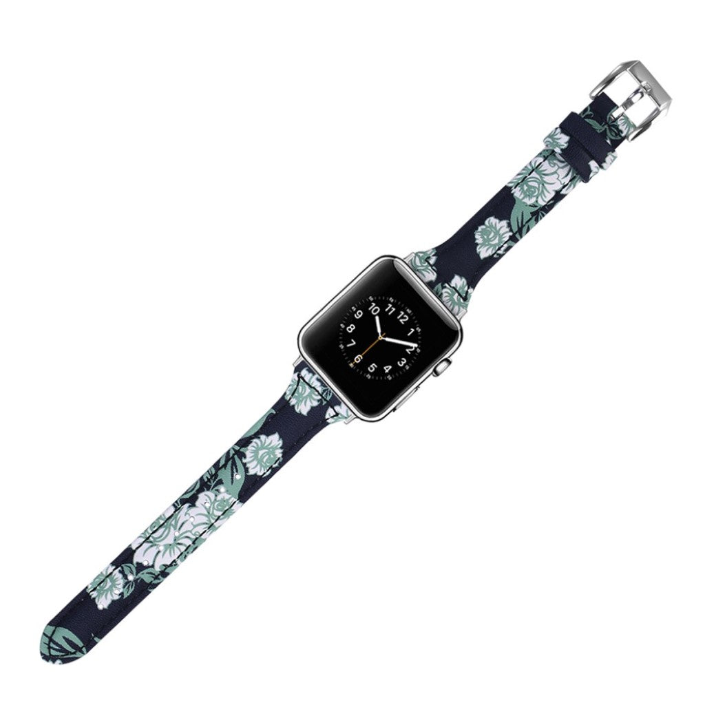 Rigtigt Holdbart Ægte Læder Rem passer til Apple Watch Series 1-3 38mm