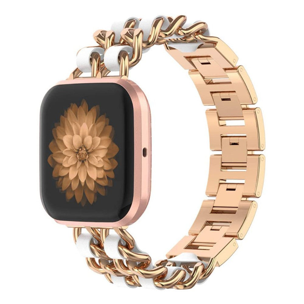 Smuk Metal Og Kunstlæder Universal Rem passer til Fitbit Smartwatch Udsalg