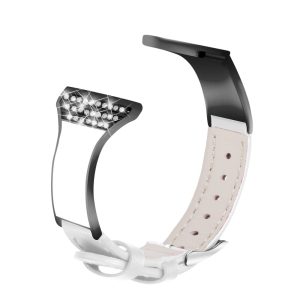 Ægte Læder Og Rhinsten Universal Rem passer til Haylou Solar LS05 / Xiaomi Mi Watch Color