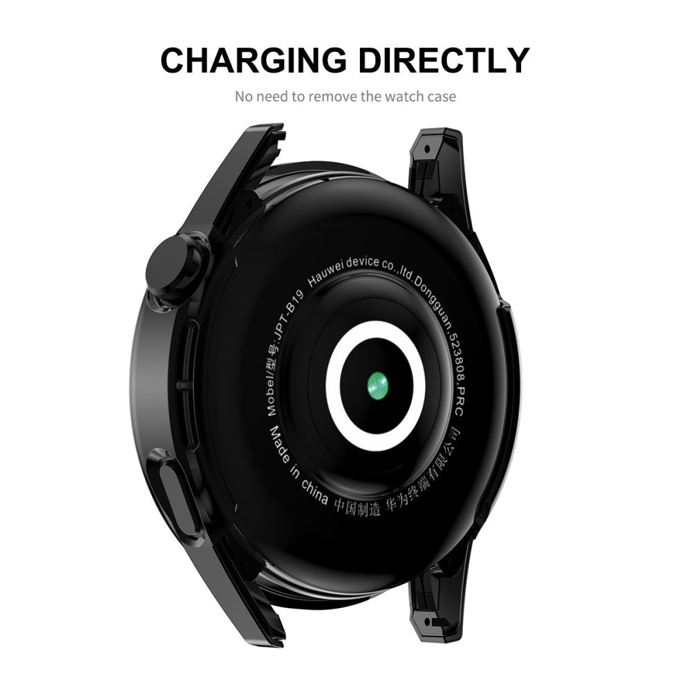 Beskyttende Cover med Skærmbeskytter i Plastik og Hærdet Glas passer til Huawei Watch GT 3 (42mm) Online Hot Salg