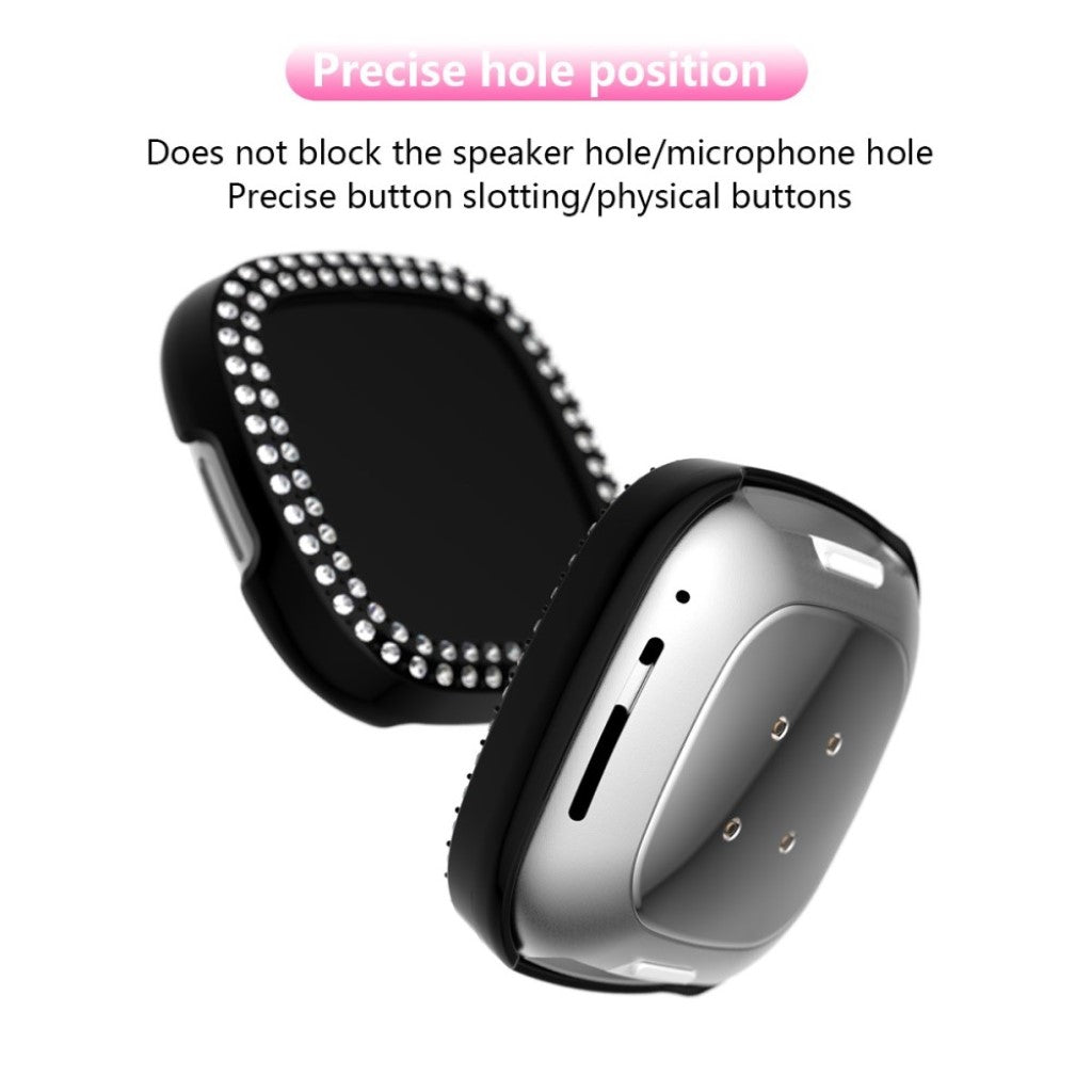 Rhinsten og Silikone Universal Bumper passer til Fitbit Versa 3 / Fitbit Sense 1 Udsalg