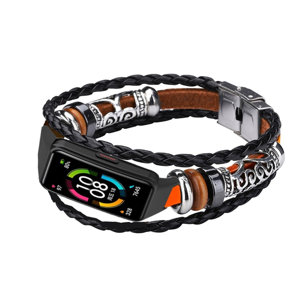 Rigtigt Sejt Metal Og Kunstlæder Universal Rem passer til Smartwatch
