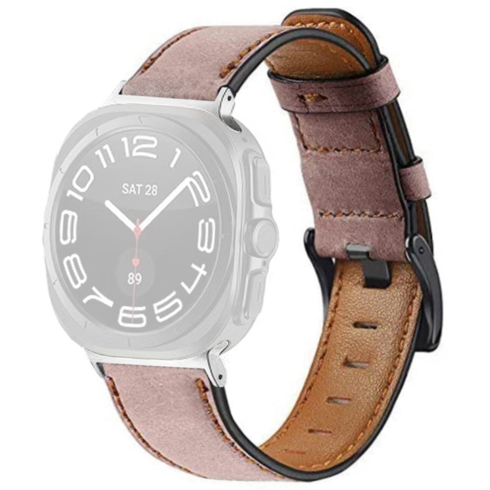 Rigtigt Slidstærk Kunstlæder Rem passer til Samsung Galaxy Watch Ultra 47mm