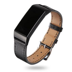 Super Hårdfør Ægte Læder Rem passer til Fitbit Charge 3