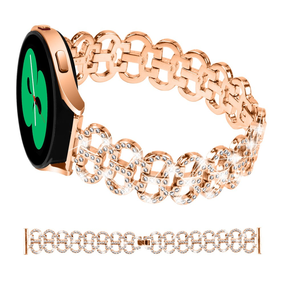 Vildt Flot Metal Og Rhinsten Universal Rem passer til Smartwatch