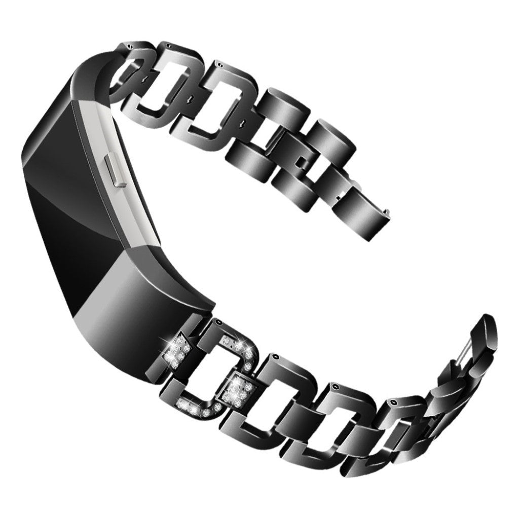 Rigtigt Flot Metal Og Rhinsten Rem passer til Fitbit Charge 2 Rabat