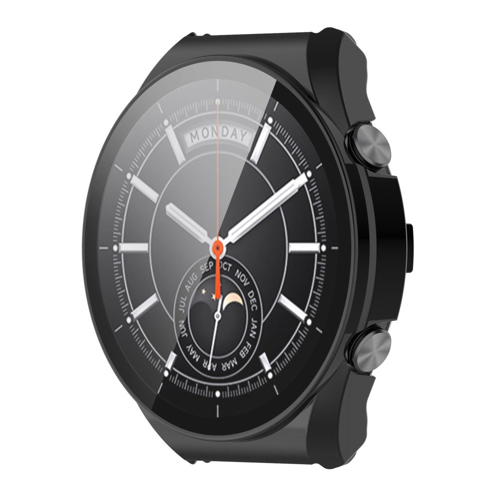 Vildt Flot Cover med Skærmbeskytter i Plastik og Hærdet Glas passer til Xiaomi Watch S1