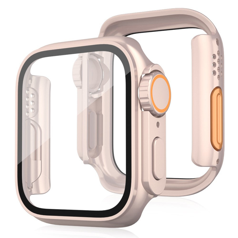 Blød Cover med Skærmbeskytter i Glas og Silikone passer til Apple Watch Series 10 46mm