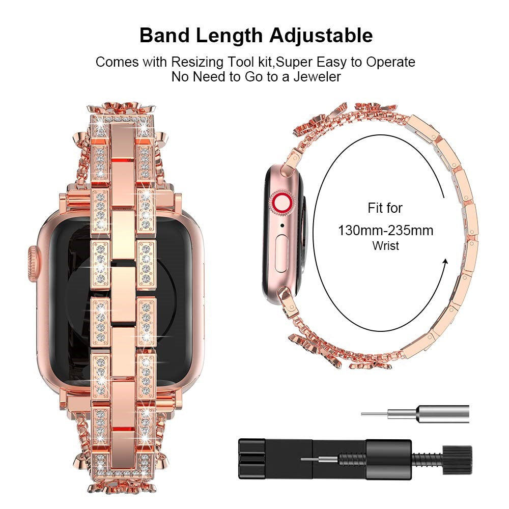 Eminent Metal Og Rhinsten Universal Rem passer til Apple Smartwatch