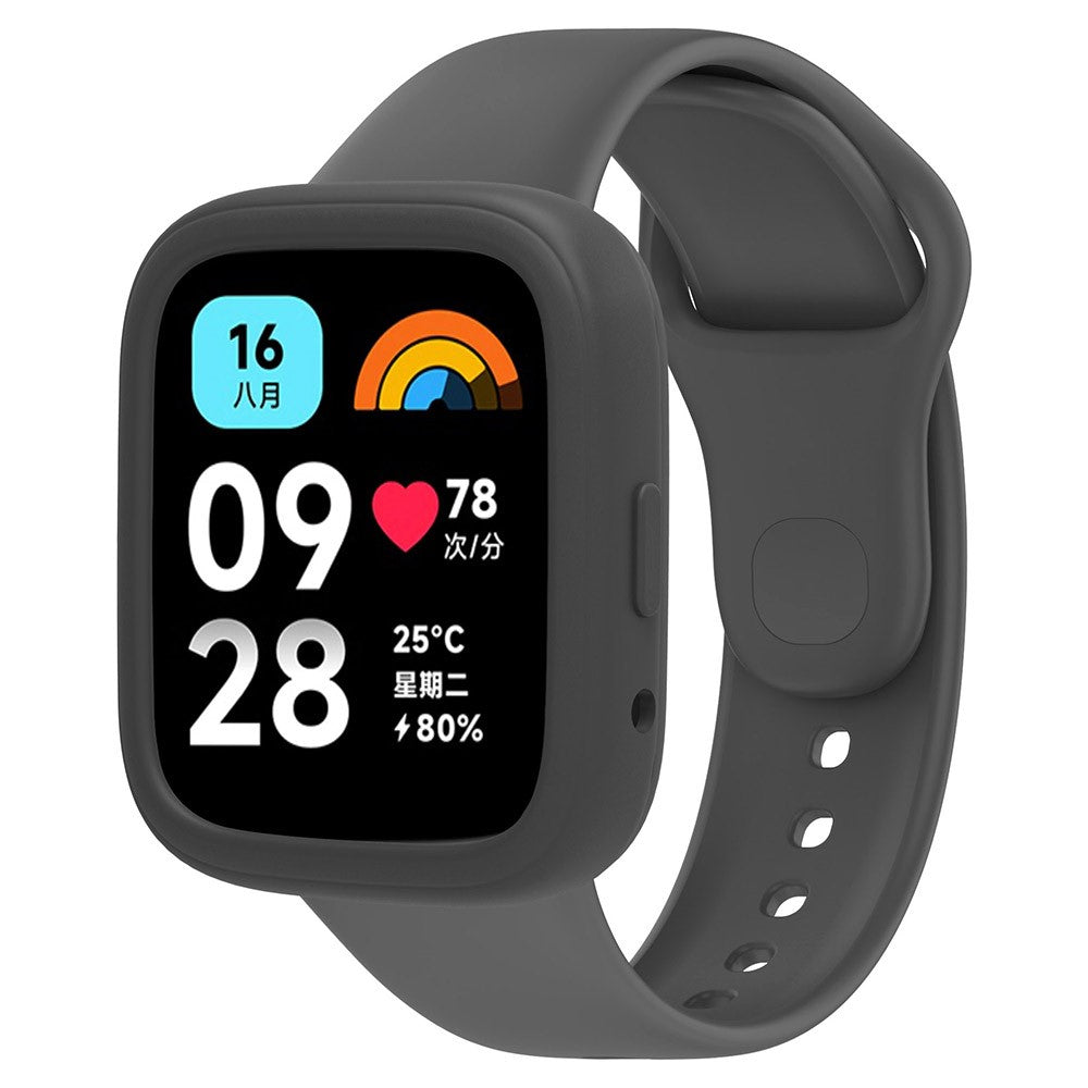 Super Behagelig Silikone Rem passer til Xiaomi Redmi Watch 3 Active