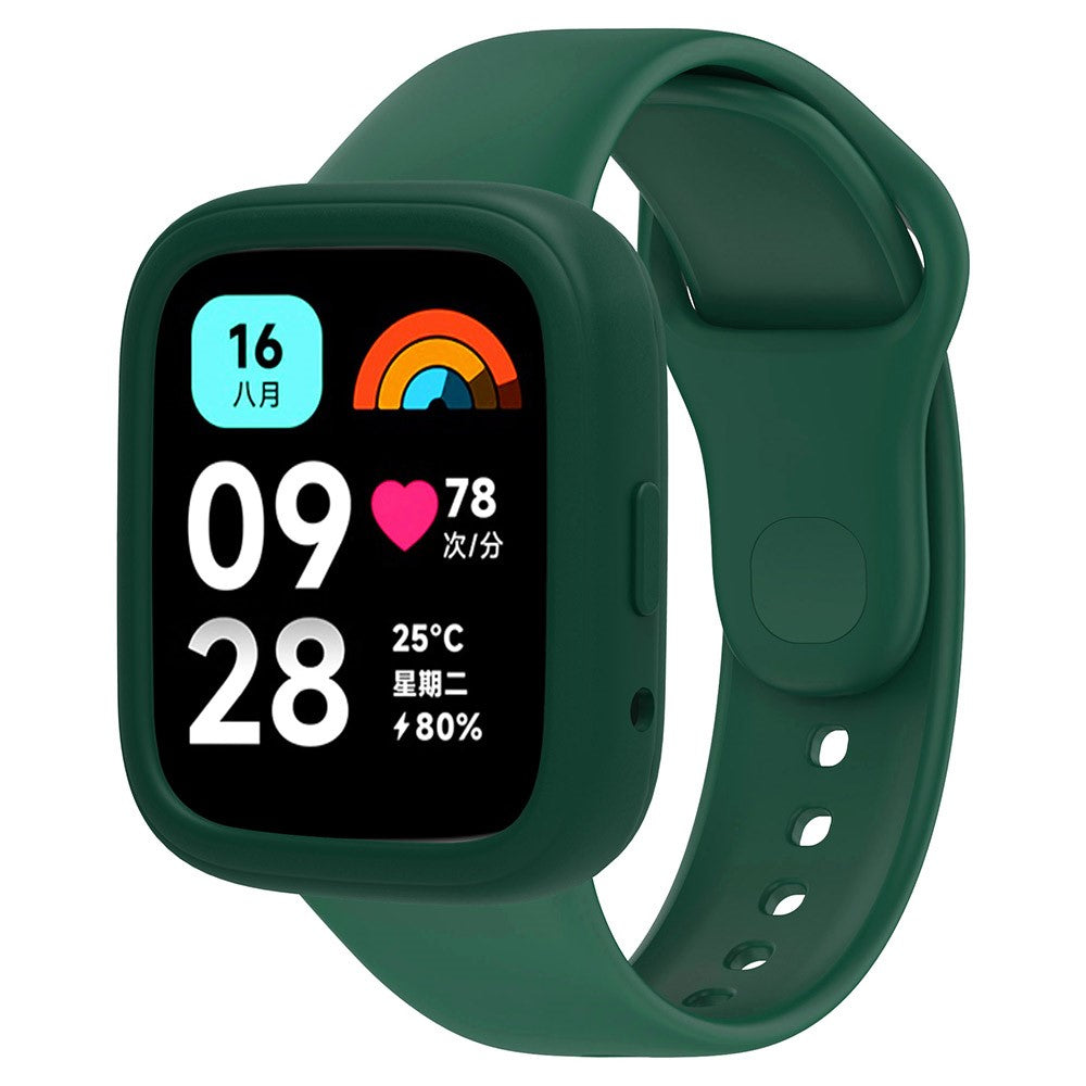 Super Behagelig Silikone Rem passer til Xiaomi Redmi Watch 3 Active