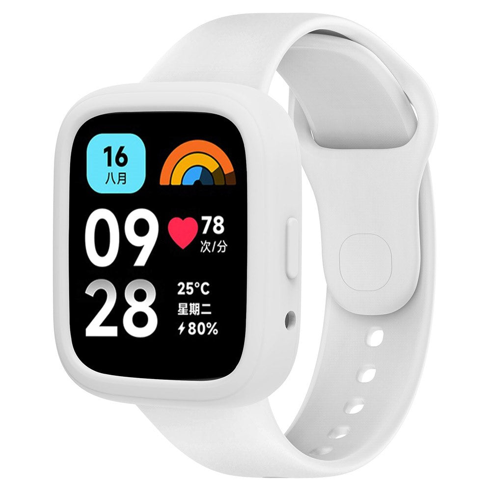 Super Behagelig Silikone Rem passer til Xiaomi Redmi Watch 3 Active