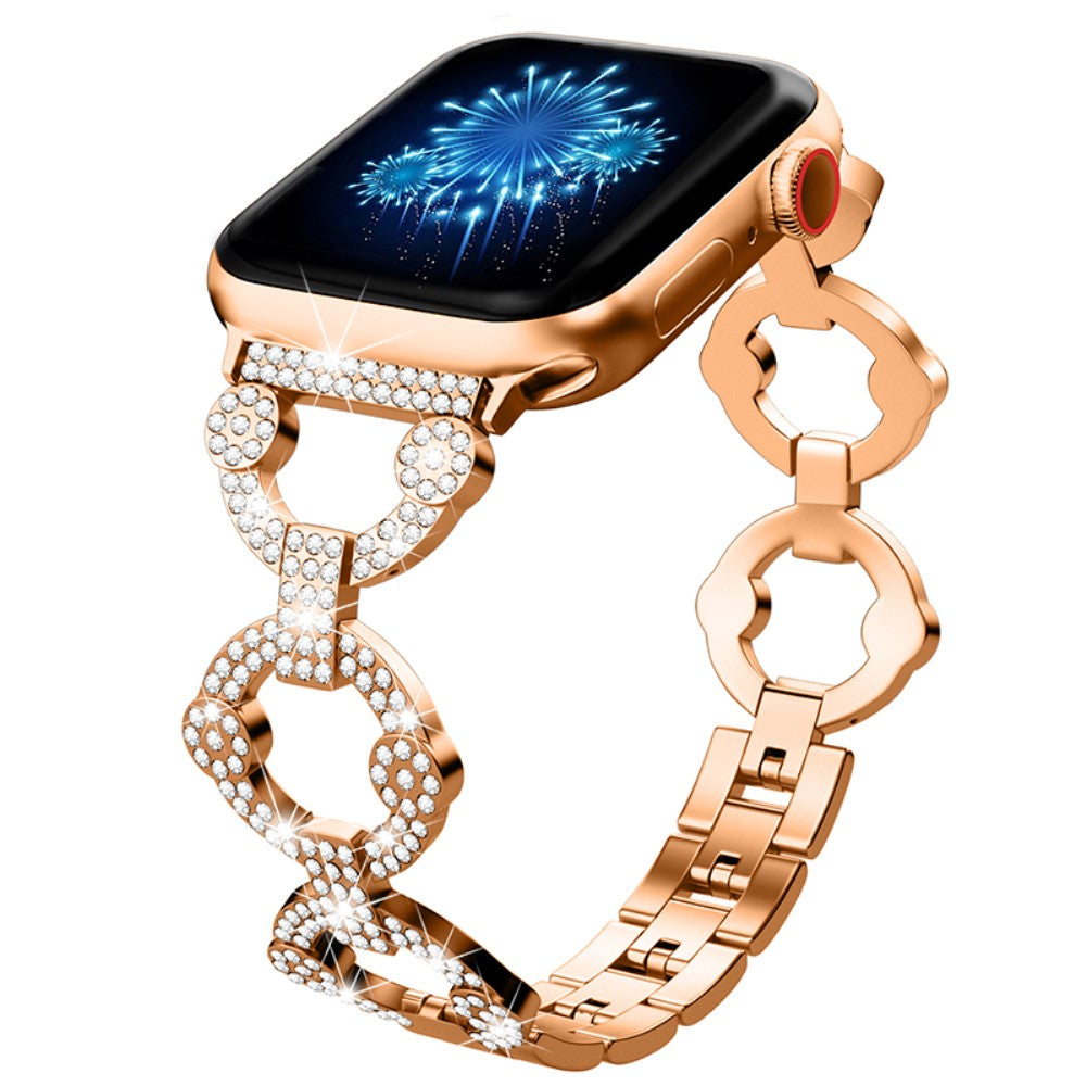 Vildt Rart Rhinsten Og Glas Universal Rem passer til Apple Smartwatch