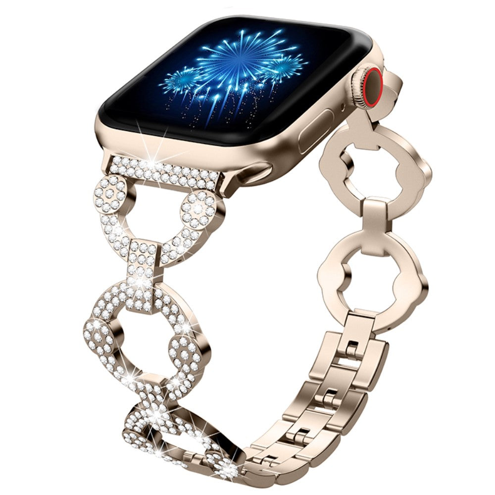 Vildt Rart Rhinsten Og Glas Universal Rem passer til Apple Smartwatch