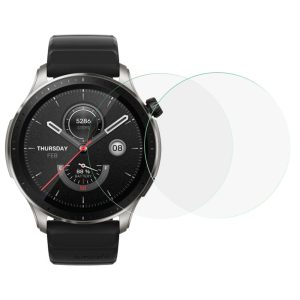 2stk Hærdet Glas HD Skærmbeskytter passer til Amazfit GTR 4