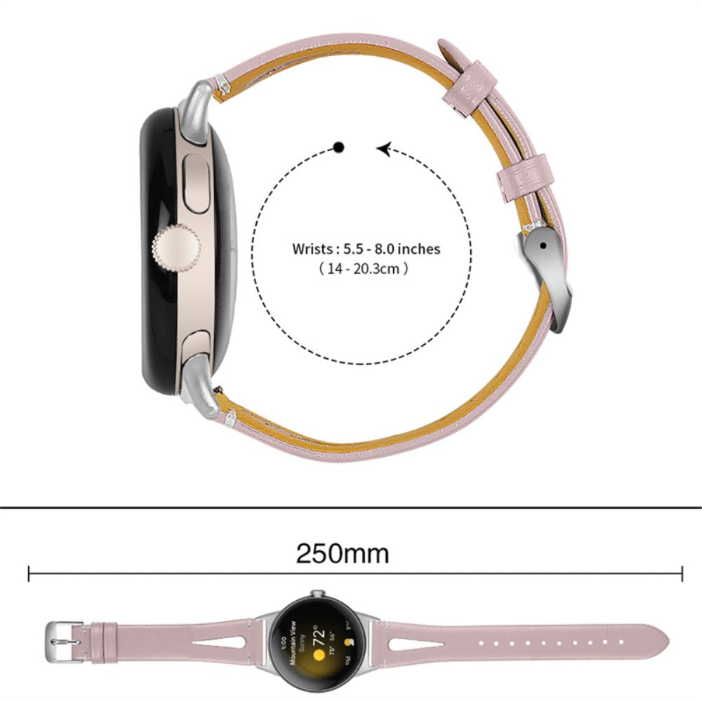 Slidstærk Ægte Læder Rem passer til Google Pixel Watch
