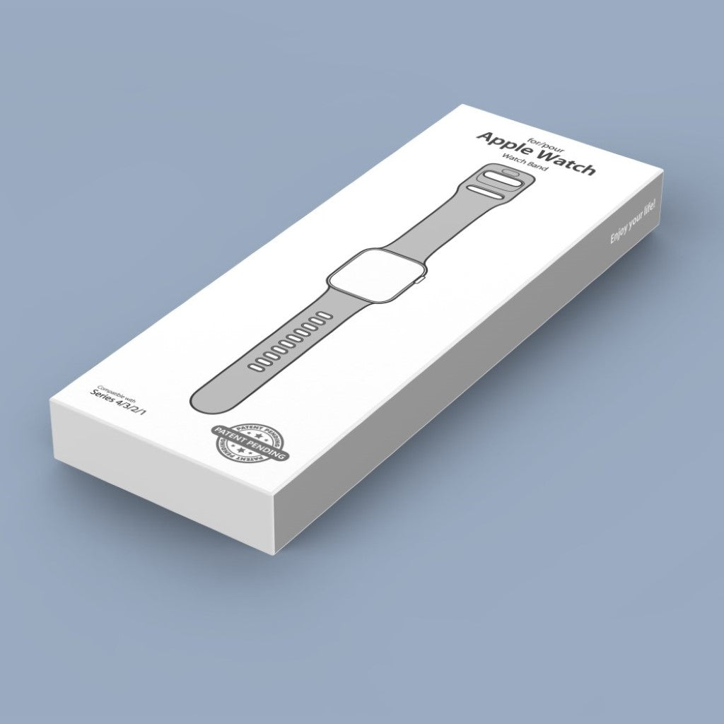 Superflot Silikone Rem passer til Apple Watch Series 5 44mm