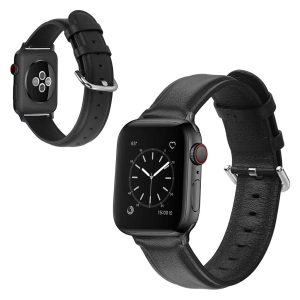 Slidstærk Ægte Læder Rem passer til Apple Watch Series 5 44mm