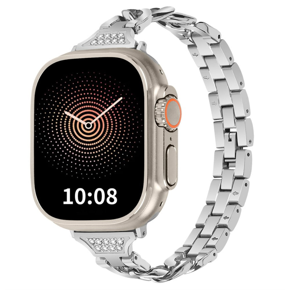 Vildt Sejt Metal Og Rhinsten Universal Rem passer til Apple Smartwatch