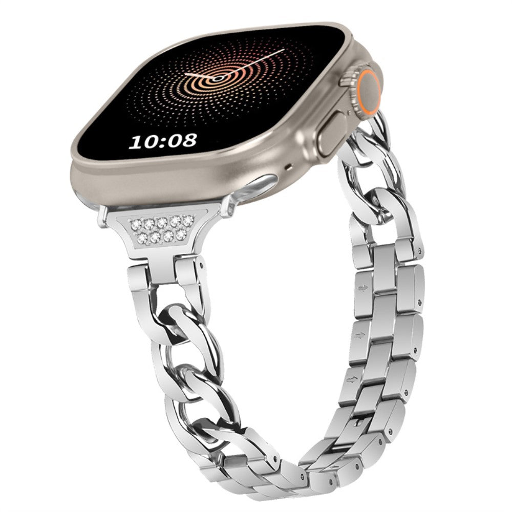 Vildt Sejt Metal Og Rhinsten Universal Rem passer til Apple Smartwatch