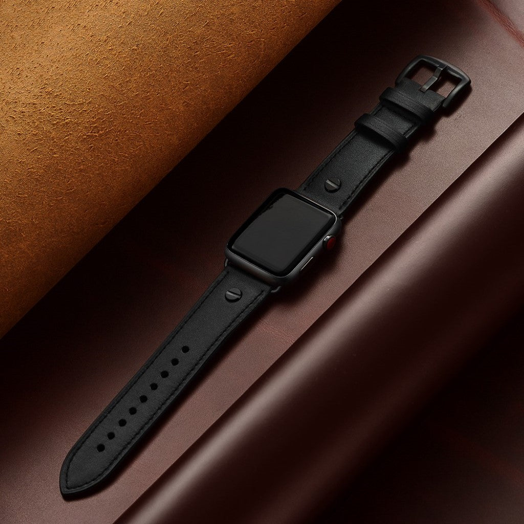 Ægte Læder Universal Rem passer til Apple Watch Series 5 40mm / Apple Watch 40mm