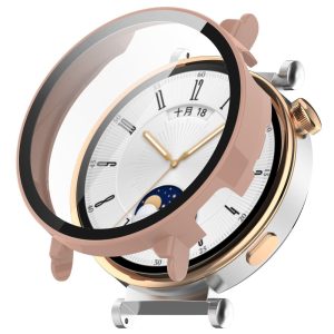Beskyttende Cover med Skærmbeskytter i Silikone og Glas passer til Huawei Watch GT 4 41mm Online Hot Salg