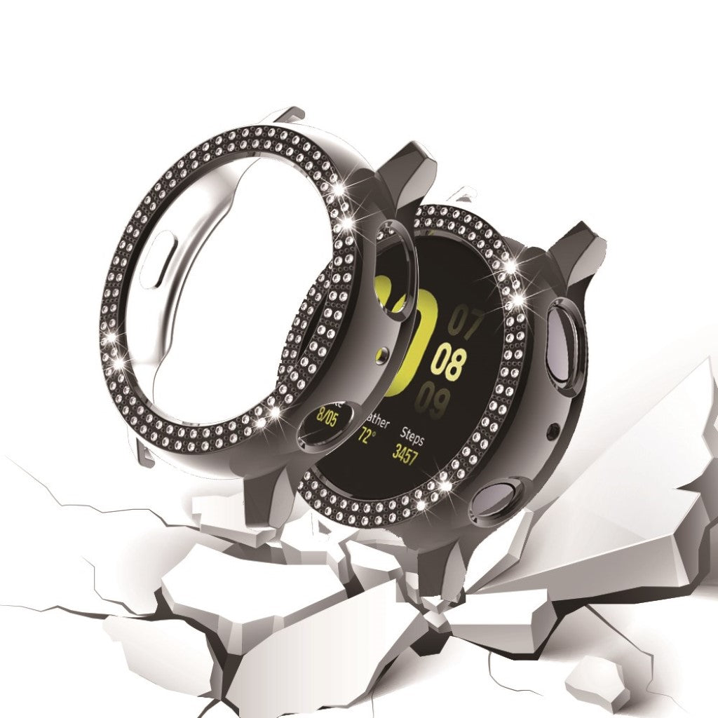 Elegant Rhinsten og Silikone Bumper passer til Samsung Galaxy Watch Active 2 - 40mm